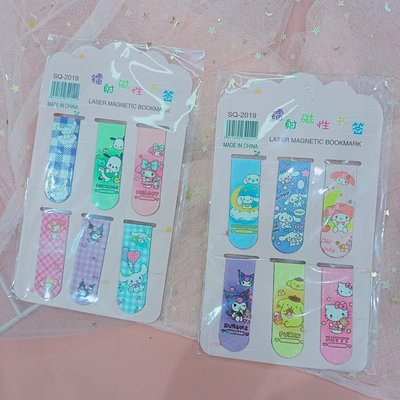 Magnet Bookmark Isi 6 / Pembatas Buku Magnet / Penanda Buku Karakter Anak 3