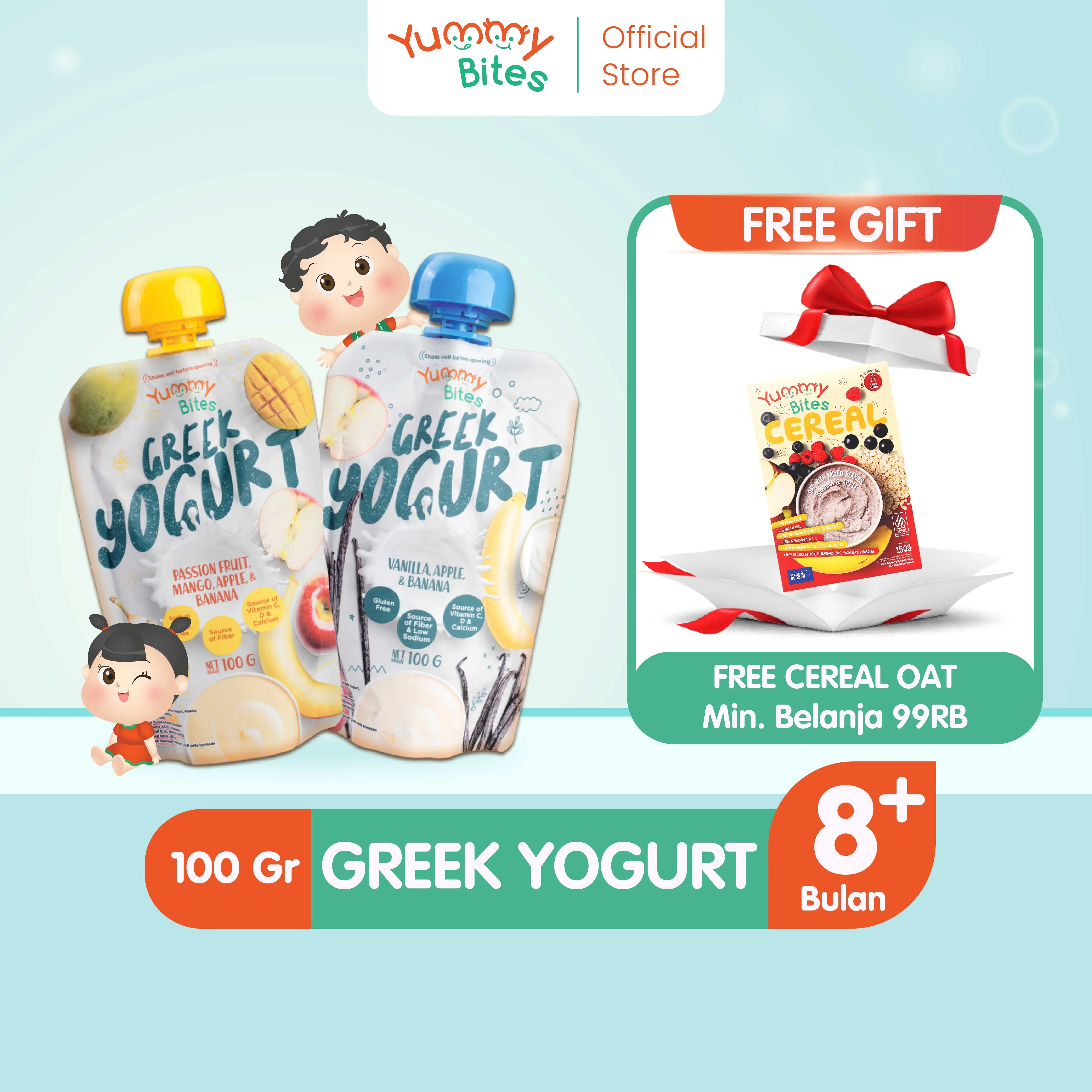 Yummy Bites Greek Yogurt 100 GR Snack Baby/ Cemilan bayi