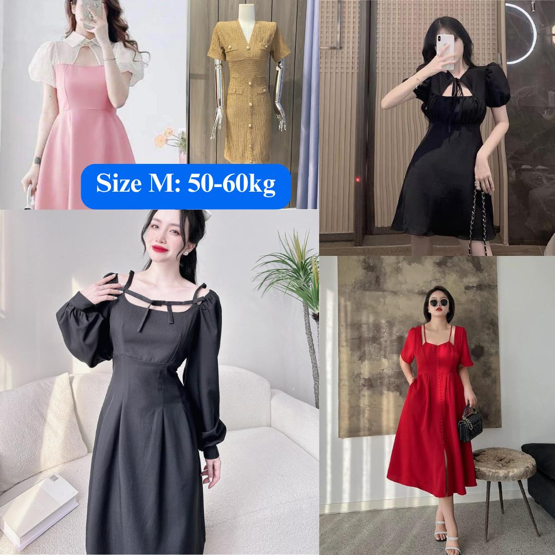[Xả Kho] Size 50-60Kg Váy Dự Tiệc Vải Cotton Lạnh Top Nữ Dress Women - A.1373