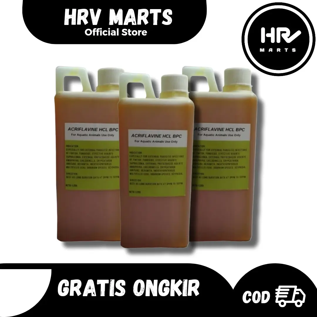 ACRIFLAVINE Plus HCL BPC Obat Kuning Luka Jamur Ikan Hias Akuarium 1 liter