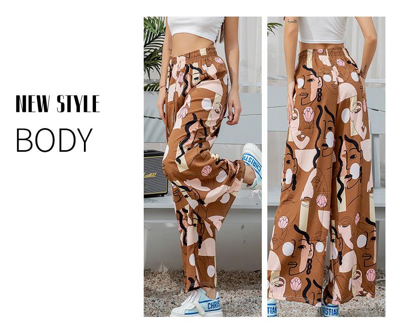 Product Introduction of fat Women pants casual high waist wide leg comfortable plus size loose pants counter quality brand Fit Trouser Womenswear Bottom Soft Belt Day Elastic Lingerie 13