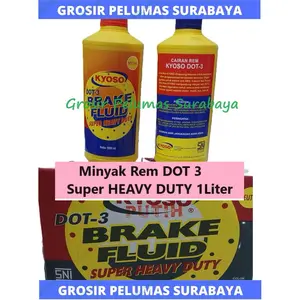 MURAH Minyak rem Kyoso Brake Fluid Kyoso Dot3 DOT 3 DOT-3 1 Liter cairan rem kyoso Super Heavy Duty 1000 ml 1Liter 1 Ltr