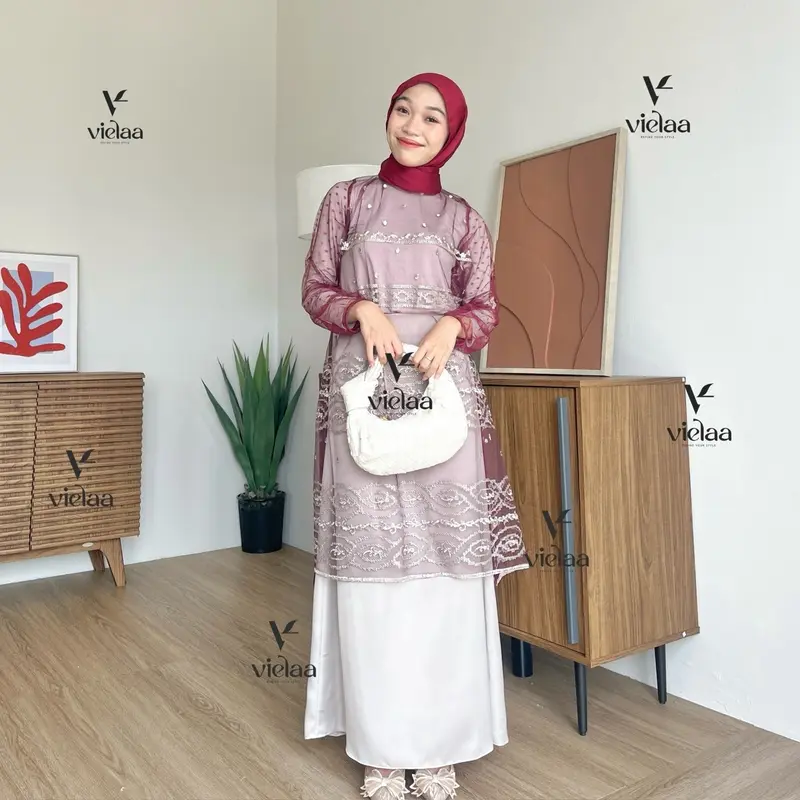 Jaara tunik | tunik brukat | lebaran kondangan ootd 0