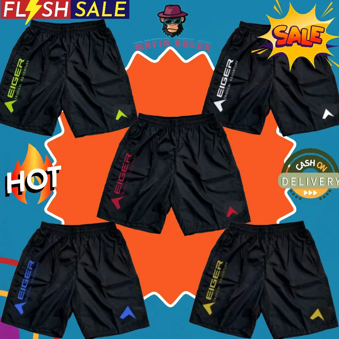 Promo Celana pendek 50 ribu dapat 5 pcs Boxer unisex Motif sport terbaru kolor Shorts olahraga basket voli renang voli mancing santai rebahan pria wanita