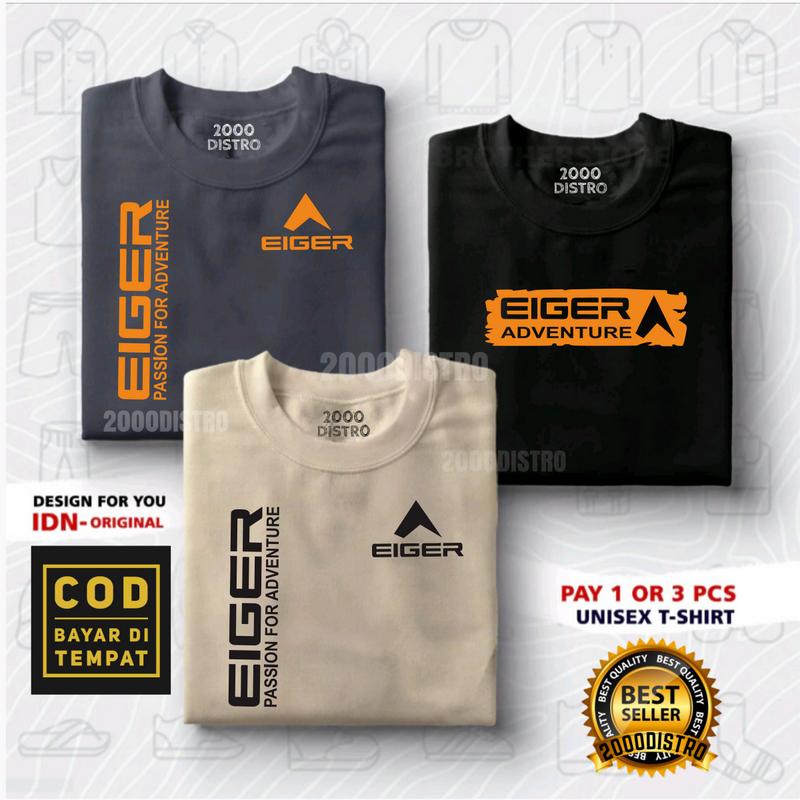 BUY 1 OR 3 PCS ( PROMO COD ) Kaos Distro Pria - Kaos Distro 100% Cotton Combed 30s Katun - Baju Oblong Distro Cowok Cewek Print EI33R Oren 5