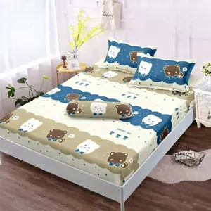 Sprei Set Sarung Bantal Dan Guling Bahan Katun Jepang Premium Ori Halus Adem Sprei 180x200 Murah Sudut Karet Anti Geser Tali Tidak Luntur Motif