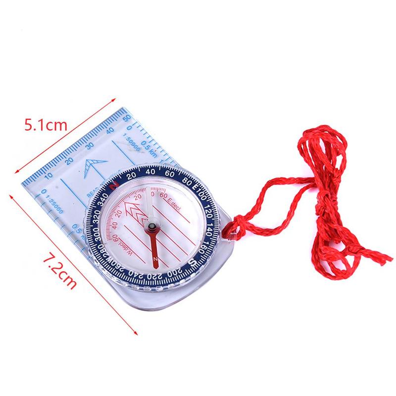 Outdoor Camping Hiking Transparent Plastic Compass with Map Scale Proportional Travel Military Directional Tools #426818 1
