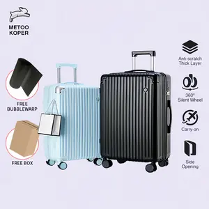 [Metoo Koper] M373 Koper Pesawat Kabin & Bagasi Anti Pecah Original Wanita Travel Multifungsi Desain Mewah Ringan 18-28 Inci