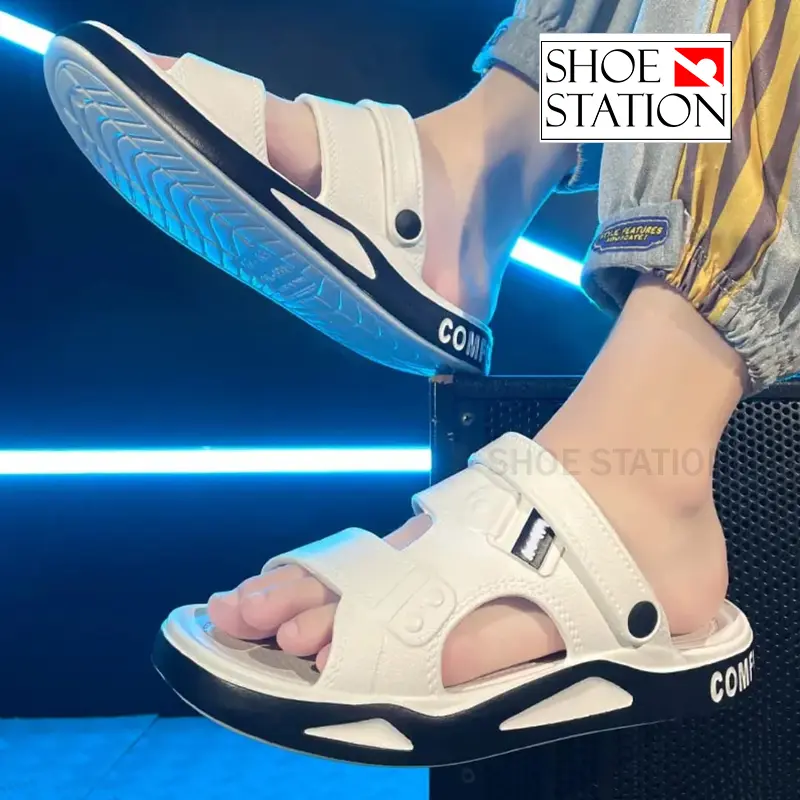 Shoe Station Sendal Gunung Slop Pria Casual Trendy Bahan Karet Ringan Empuk Lentur Anti Slip Fashion Terbaru