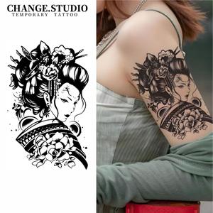 รอยสักชั่วคราว ดีไซน์รอยสัก Oiran ญี่ปุ่น ติดทนนาน 15 วัน กันน้ำ ไม่กลัวแรงเสียดทาน สติ๊กเกอร์รอยสัก