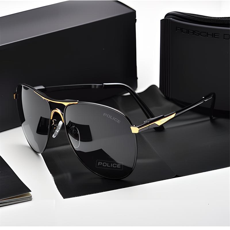 Kính Râm Phân Cực, Kính Mắt Gọng Kim Loại Cổ Điển Hình Bầu Dục, Dành Cho Nam, Chống Nắng Thích Hợp Cho Trang Phục Ngoài Trời, Du Lịch Và Đi Kỳ Nghỉ