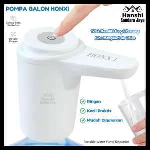 Pompa Air Galon Elektrik Listrik Portable Water Electric Pump Premium Honxi / Pompa Galon Elektrik Putih Kabel