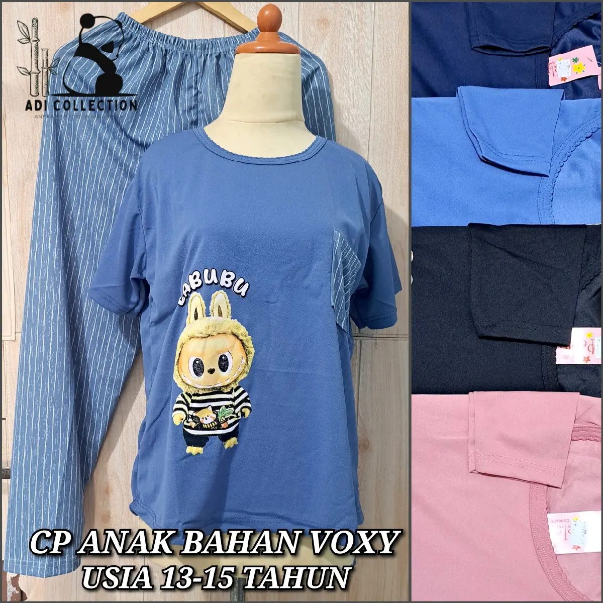 BAJU TIDUR ANAK PEREMPUAN USIA 13 - 15 TAHUN // BABYDOLL SETELAN LENGAN PENDEK CELANA PANJANG // PIYAMA ANAK MURAH // BAHAN VOXY Fashion