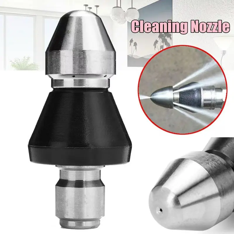 Pencuci Muncung Paip Pembersihan Mengorek Paip, Tekanan Tinggi, Muncung 6 Jet, Pembersihan Longkang, Aksesori Rumah, untuk Mesin Basuh dan Pembersihan Pembetung Hardware Tool