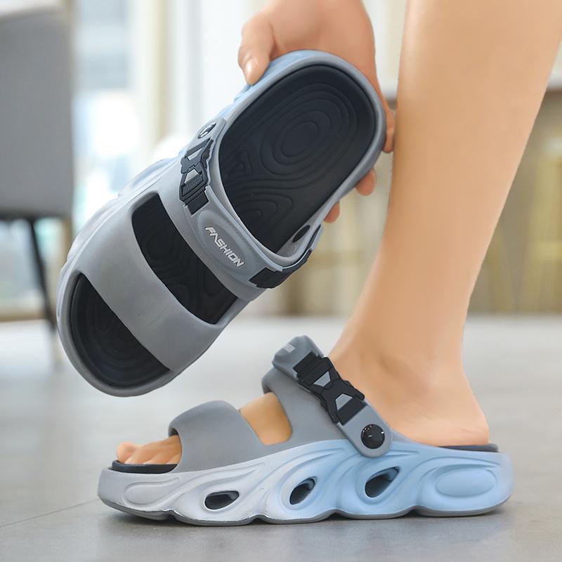 Product Introduction of Upgrade Your Comfort! Men's "Stepping on Poop" Outdoor Sandals: Summer Anti-Slip Two-Wear Sports Casual Thick-Soled Beach Slippers sandal men 16