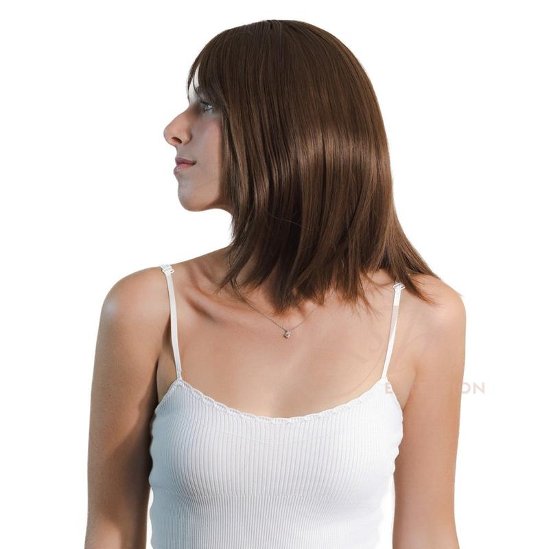 JBSELECT4YOU 14 INCHES BROWN STRAIGHT WIG WITH FULL BANGS JB.RONA 3