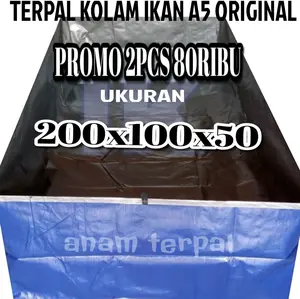 terpal kolam ikan A5 promo 2pcs 80 ribu 200x100x50