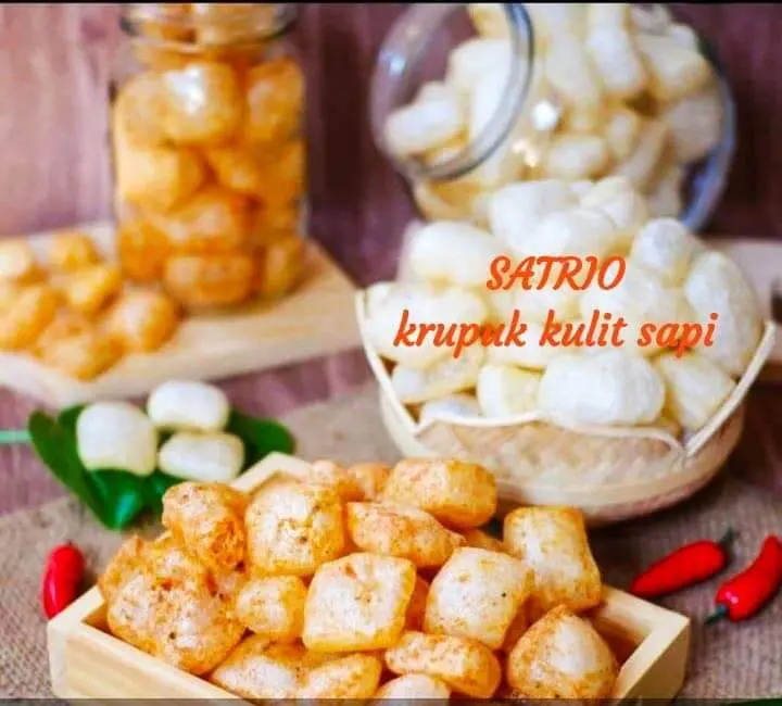 2 BALL 400gr KERUPUK RAMBAK KULIT SAPI, VARIAN RASA , BISA COD- SNACK Asin Pedas Camilan Food Rumput Makanan Cemilan Keripik 4