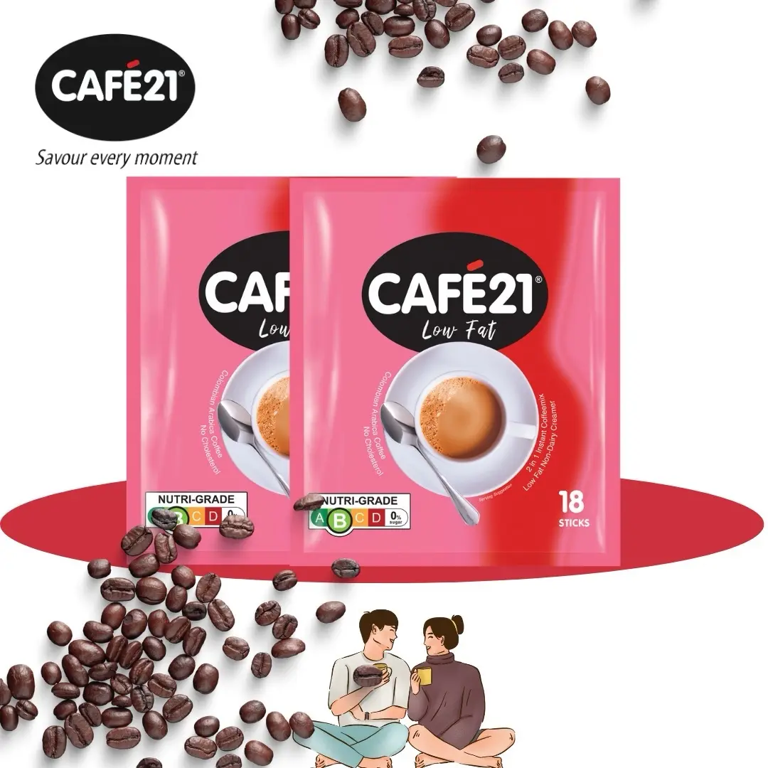 Cafe21 Low Fat 2in1 Instant Coffeemix (14g x 18 sticks) Beverage