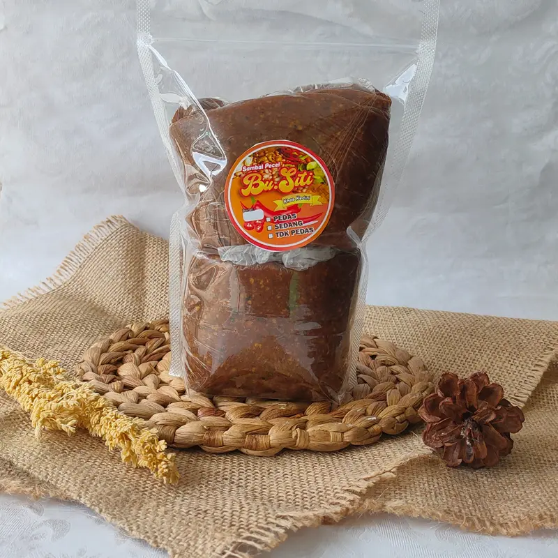 Sambel Pecel Kediri BU SITI Tanpa Pengawet | Bumbu Sambel Pecel BU SITI Khas Kediri (Rasa PEDAS, SEDANG, TIDAK PEDAS) - 1 KG 3