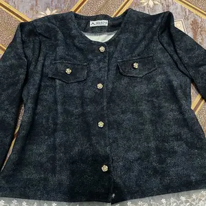 Dexalove - Ananta Denim Outer Top Wanita Kekinian Kombinasi Lace Cantik