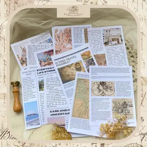 OLD BOOK Paper Journal Decor Kertas Dekorasi Buku Kertas Motif Kertas Majalah Gaya Vintage Untuk Dekorasi Scrapbooking aesthetic Kertas Majalah Murah