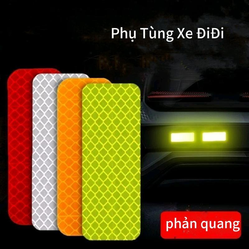 Bộ 10 Miếng Dán Phản Quang Cảnh Báo An Toàn Cho Xe Hơi / Xe Máy