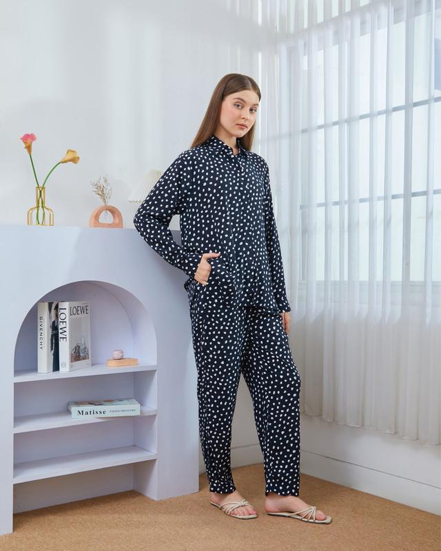 Piyama Kemeja Setelan Panjang Dydlabel Alesya Set Bahan Rayon 8