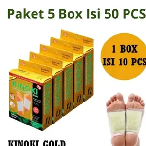 Promo Hemat Masker Kinoki 5box Isi 50 Lembar Detox kaki Masker Herbal Alami