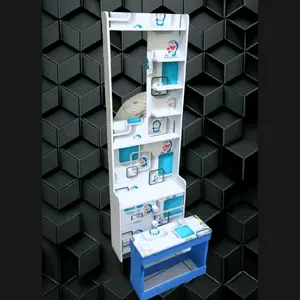 meja rias kosmetik karakter emon / rak kosmetik bangku plus laci