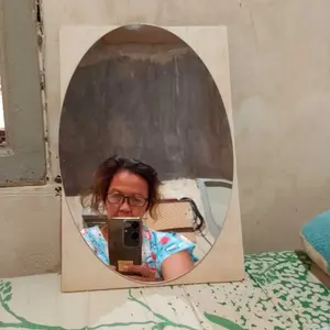 READY (BUKA PLASTIK PELINDUNGNYA SUPAYA GAK BURAM) STICKER CERMIN OVAL ESTHETIC TIDAK PECAH MAUPUN TERGORES, KACA LENTUR DINDING OVAL