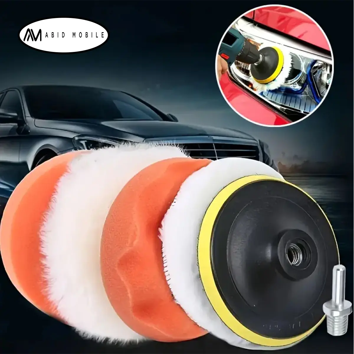 Set Busa Poles Mobil Sponge Polishing Pad Car