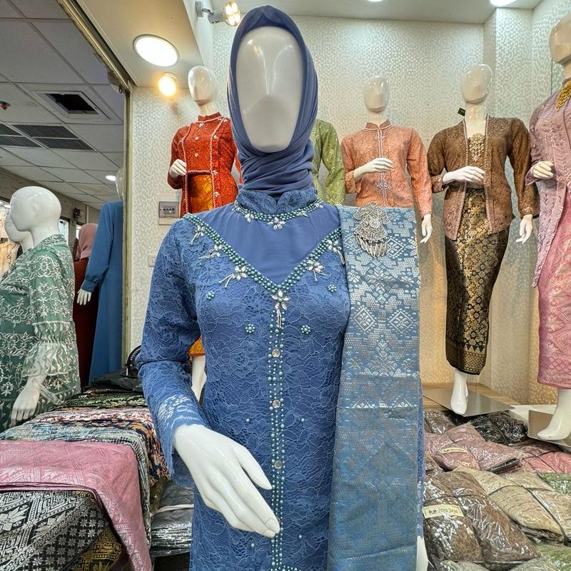 Kebaya Payet Dada Songket Lilit untuk Pesta, Lamaran, dan Wisuda - Wanita, Dress Panjang Mewah 6