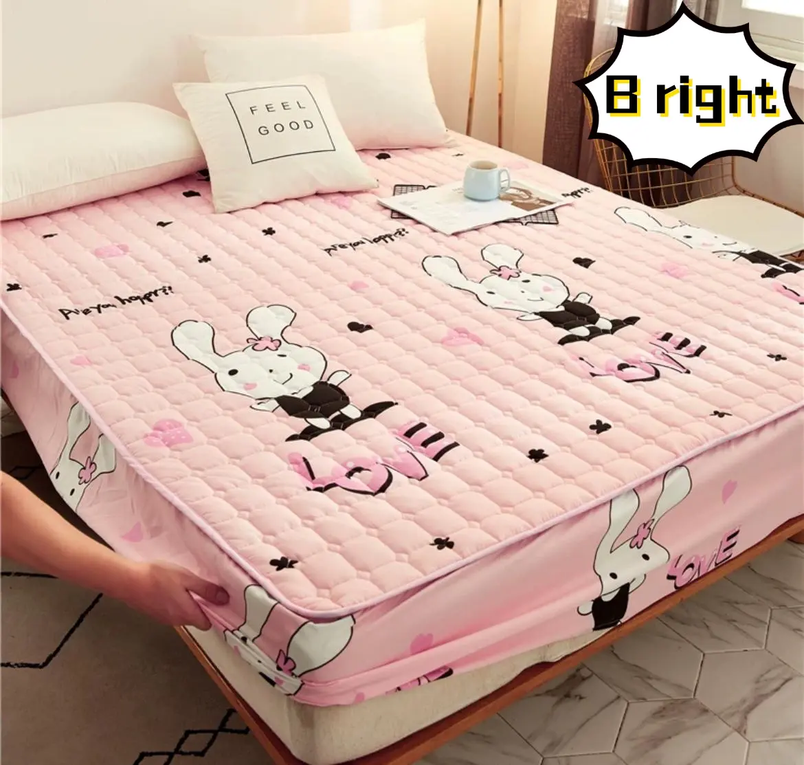 Sprei Waterproof (gk ada sarung bantal)/Protector bermotif / Sprey anti air ukuran 180x200 Bed Bantal Kain