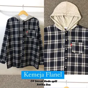 Kemeja flanell lengan panjang Kode 81-100 Casual