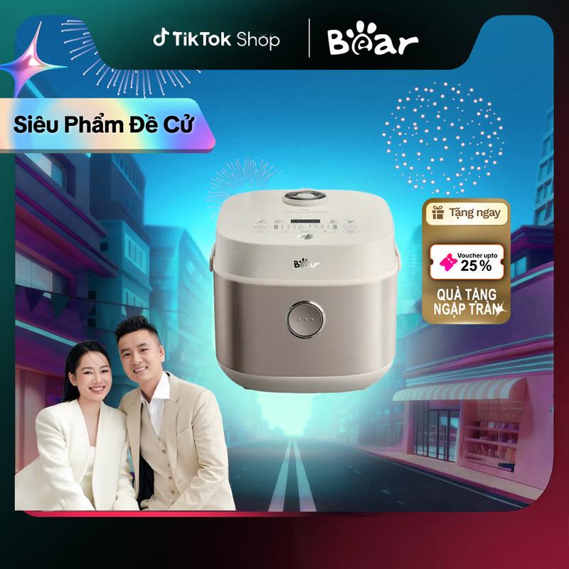   BearxQuyenLeo  Nồi cơm điện Bear DFB-H30A3  RC-4H30S  1L VN 600W Lòng Nồi 6 Lớp Chống Dính Hâm Nóng Hẹn Giờ Bảo Hành 18 tháng 
