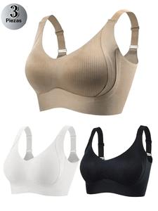 Brasier sin varillas para mujer, cómodo y suave, transpirable, tipo push up sin costuras, lencería femenina para todas las estaciones, ropa de mujer