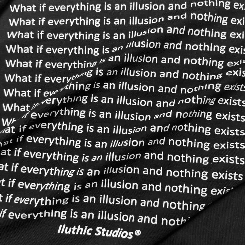 Iluthic - Oversized Boxy TShirt 'What if?' Black Lengan Pendek 5