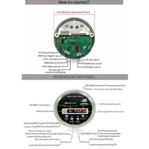 Modul Mp3 Bluetooth 5V - 12V D122 Model Bulat Berkualitas