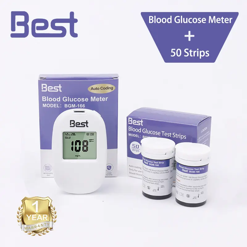 Best BGM-166 Blood Glucose Meter(COMPLETE SET)Blood Sugar Monitoring Kit