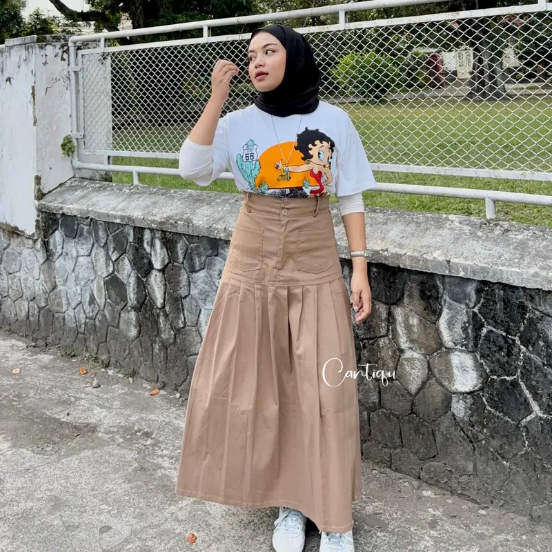 Rok Manyung Helwa Skirt Katun Twill Simple 6