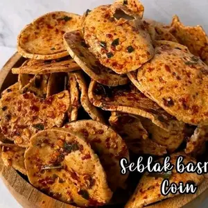 BASRENG KOIN PEDAS DAUN JERUK KEMASAN 1KG Food Cemilan Kering Snacks Makanan