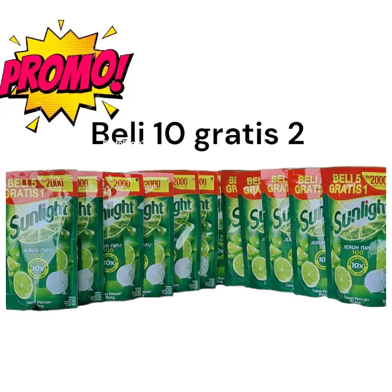 promo beli 10 gratis 2 pcs sunlight rp 2000 pembersih pencuci piring 0
