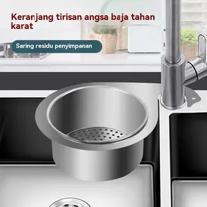 Keranjang penyaring air stainless steel untuk wastafel angsa, 1 buah-LIN