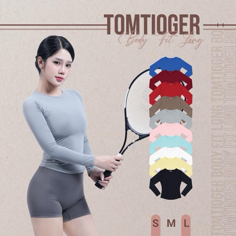 T TomTiger - BODY FIT LONG- Áo thun tập Dài Tay cao cấp chính hãng SEY ACTIVE cho nữ tập gym thời trang thể thao nữ