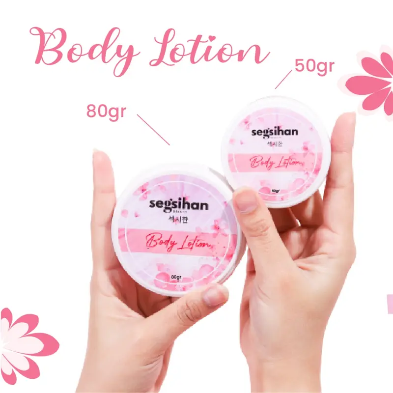 Lotion Pemutih Badan Instant BPOM Segsihan Beauty 80g - Melembabkan, Menghaluskan, Mencerahkan Kulit dengan Aroma Tahan Lama - Abu-Abu 4