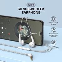 Gambar ROBOT Headset Kabel RE701 S Earphone Wired Gaming Super Bass High Quality Original - Garansi Resmi 1 Tahun - Produk Original - Bisa COD - RE701 S White, Standar dari ROBOT Lifestyle Indonesia Kab. Tangerang 2 Tokopedia