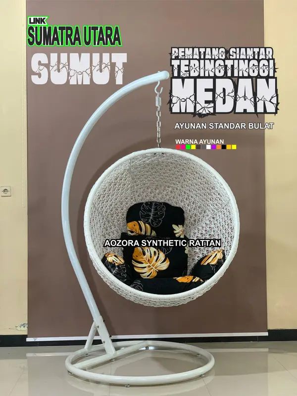 SUMUT MEDAN BINJAI DELISERDANG Ayunan Gantung Rotan Sintetis All TYPE STD and JUMBO 1
