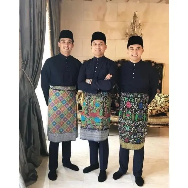 SATU STELAN LENGKAP PRIA DEWASA BAJU+CELANA+SONGKET PAKAIAN TRADISIONAL MELAYU TELUK BELANGA CEKAK MUSANG BAJU PENGANTIN BAHAN BALOTELLI PREMIUM 2