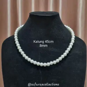 Kalung / Choker Mutiara Sintetis Necklace Pearl 4mm / 6mm / 8mm / 10mm
